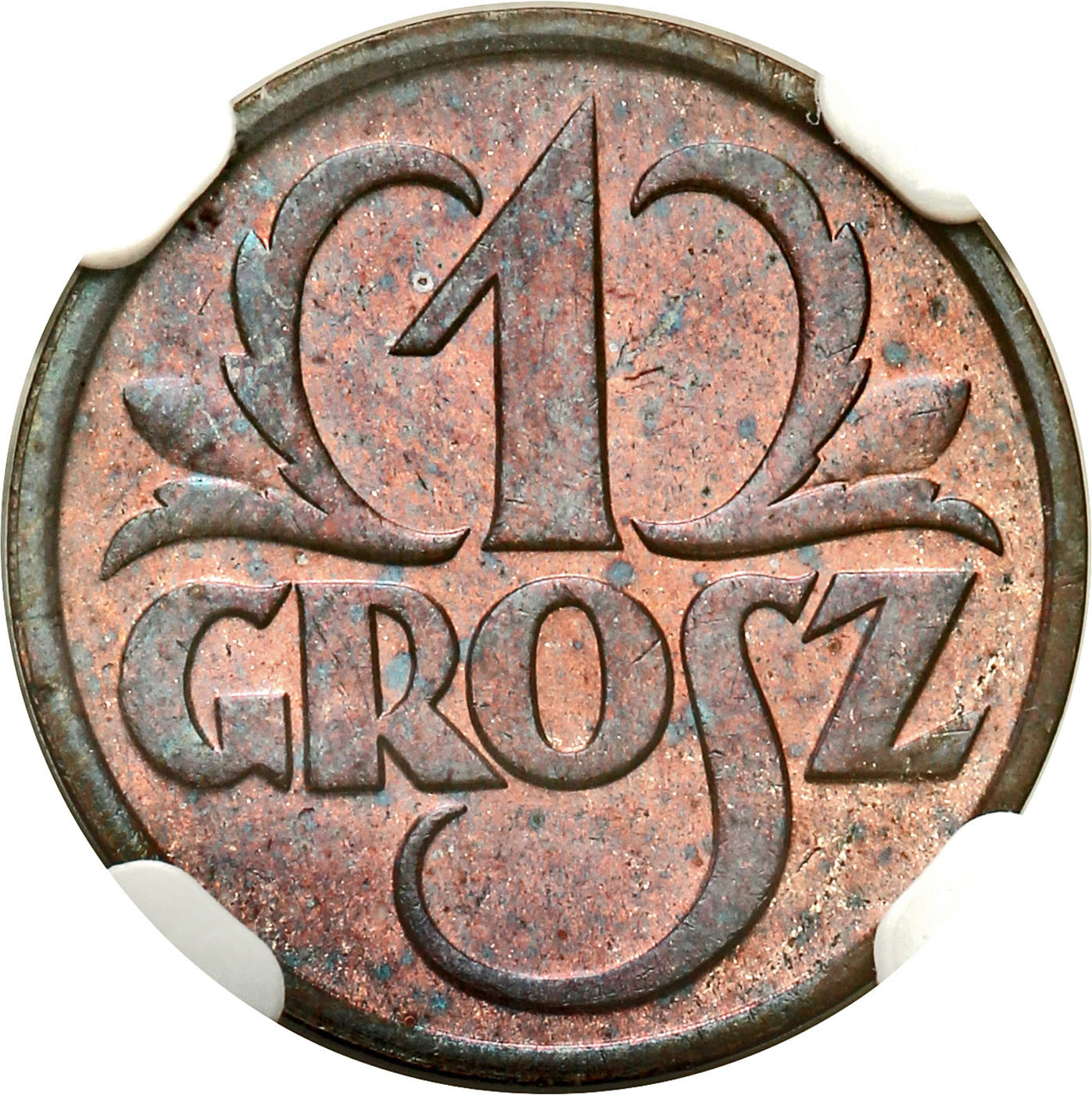 II RP. 1 grosz 1935 NGC MS65 RB